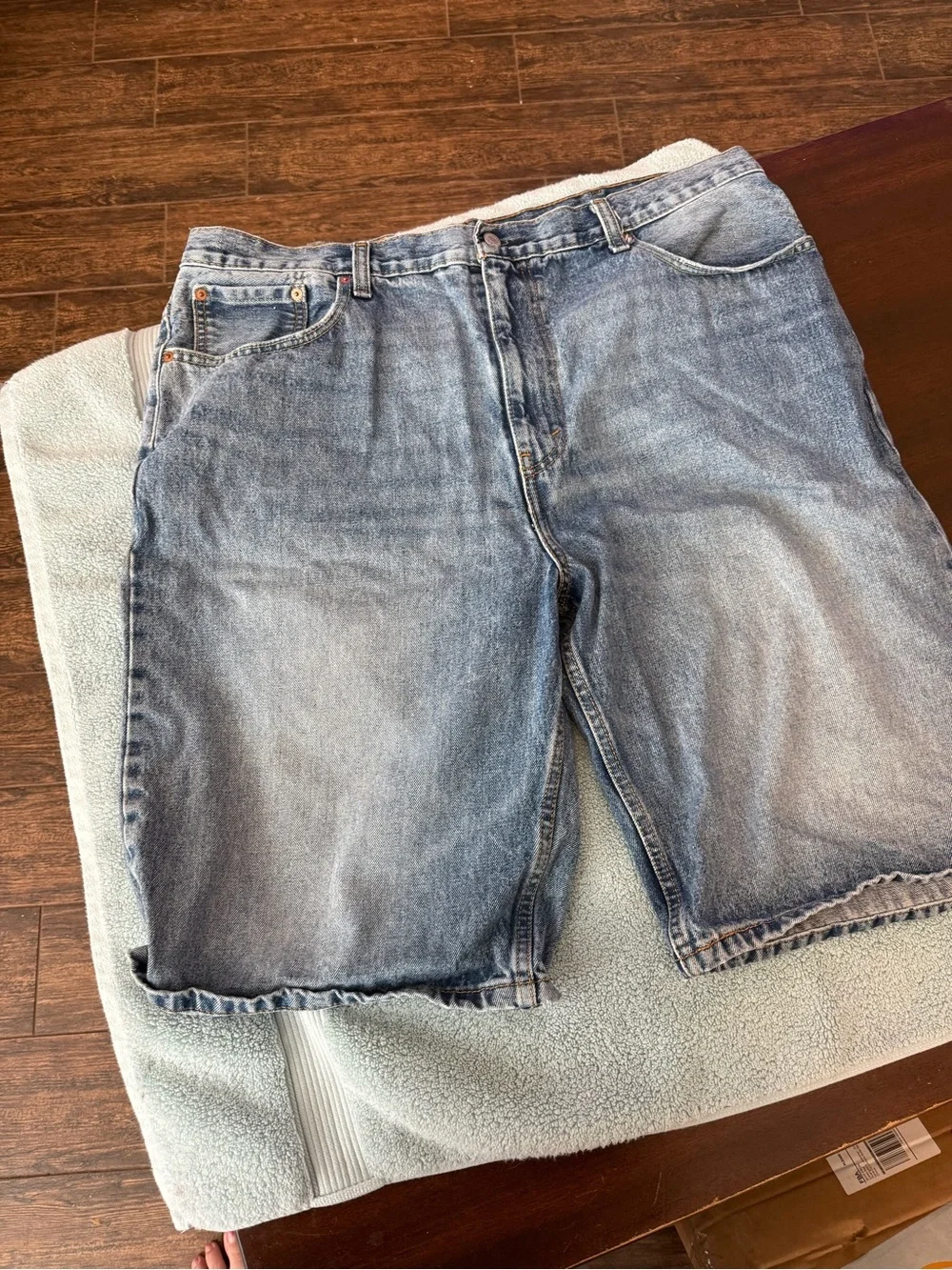 Levi's Faded Blue Denim Cut-Off Shorts